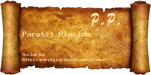 Parotzi Placida névjegykártya